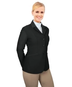 Ovation AirFlex Show Coat -Ariat Store airflex show coat black front 471043 ovation 55107.1624991062