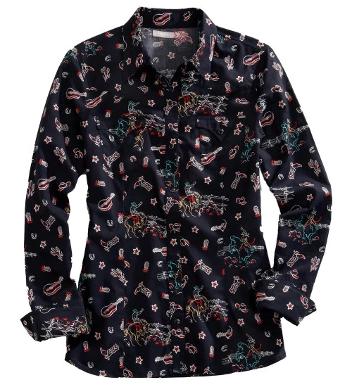 Tin Haul All-Over Ranch Print Snap Shirt 3 Tin Haul All-Over Ranch Print Snap Shirt