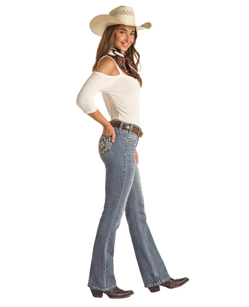 Rock & Roll Aztec Embroidered Jean 8 Rock & Roll Aztec Embroidered Jean - Image 6