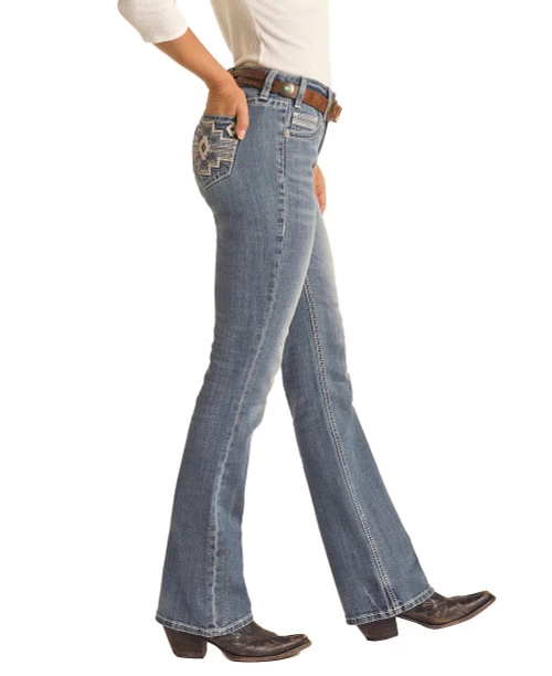 Rock & Roll Aztec Embroidered Jean 4 Rock & Roll Aztec Embroidered Jean - Image 2