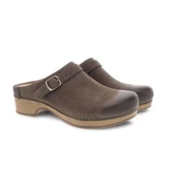 Dansko Berry Mule With Strap Mushroom Nubuck -Ariat Store berry clog mule strap mushroom pair dansko 72611.1676047790