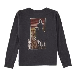 Boys Wrangler Silhouette Horse Tee Long Sleeve 8 Boys Wrangler Silhouette Horse Tee Long Sleeve -Ariat Store boys silhouette horse tee caviar back 112319270 wrangler 89314.1663188885