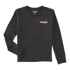 Boys Wrangler Silhouette Horse Tee Long Sleeve 9 Boys Wrangler Silhouette Horse Tee Long Sleeve -Ariat Store boys silhouette horse tee caviar front 112319270 wrangler 47147.1663204124