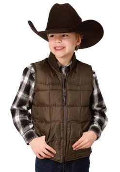 Roper Boys Insulated Vest 7 Roper Boys Insulated Vest -Ariat Store boys vest brown front 0339707630526 roper 03055.1662062230