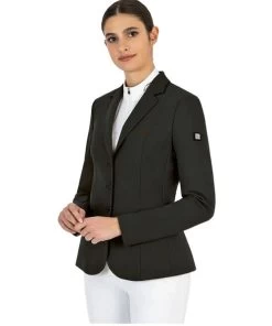 Equiline Celisa C Show Coat -Ariat Store celisa competition jacket black front M08713 006 equiline 10044.1675299077