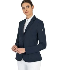 Equiline Celisa C Show Coat -Ariat Store celisa competition jacket blue front M08713 002 equiline 74635.1675299079