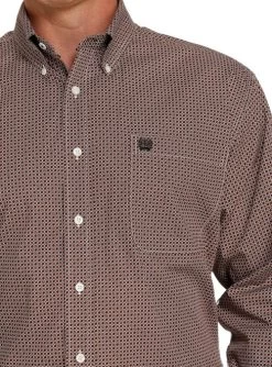 Men's Cinch Geo Print Shirt Long Sleeve -Ariat Store chinch print ls cream detail MTW1105454 miller 36568.1671758968