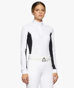 Cavalleria Toscana Perforated Insert Hunter Polo LS 11 Cavalleria Toscana Perforated Insert Hunter Polo LS -Ariat Store competition perf inserts ls white black side POD255 JE022 0199 CT 98187.1688581550