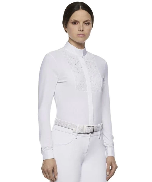 Cavalleria Toscana Crochet Bib Long Sleeve Shirt 4 Cavalleria Toscana Crochet Bib Long Sleeve Shirt - Image 2