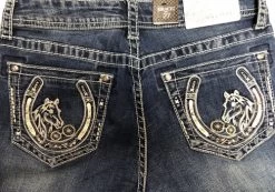 Grace In LA Easy Fit Horseshoe Pocket Jeans -Ariat Store easy fit horseshoe back pocket EB51780 grace LA 2 53091.1689630881