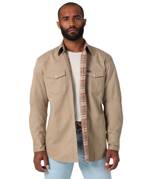 Men's Wrangler Flannel Lined Work Shirt 3 Men's Wrangler Flannel Lined Work Shirt