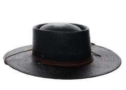 Biltmore Toyo Straw Gaucho Hat -Ariat Store gaucho toyo straw hat black 3 4 front BVC100 BLACK biltmore 05989.1691354969