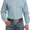 Men's Cinch Light Blue Geo Print Shirt -Ariat Store geo print ls turq lt blue front MTW1105567 cinch 50208.1683163145