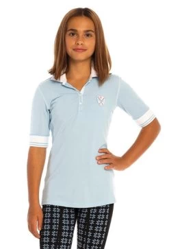 Girls Goode Rider Champion Polo 11 Girls Goode Rider Champion Polo -Ariat Store girls champion polo blue sky front 18046 G 2342 goode rider 30887.1650826483