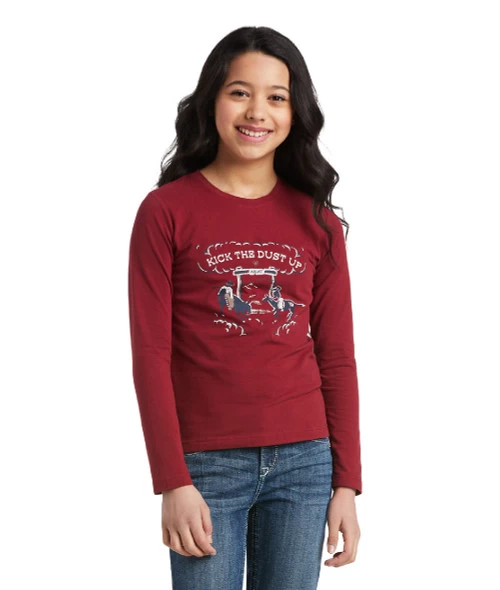 Girls Ariat Kick The Dust Up Tee 3 Girls Ariat Kick The Dust Up Tee