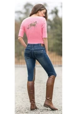 Goode Rider Equestrian Knee Patch Jean -Ariat Store gr equestrian jean vintage lifestyle back 14900 8008 goode rider 91374.1650824445