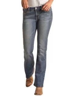 Rock & Roll Hooey Mid Rise Jean 8 Rock & Roll Hooey Mid Rise Jean -Ariat Store hooey jeans mid rise vintage front HYWD4MR16B rr denim 61307.1678312737