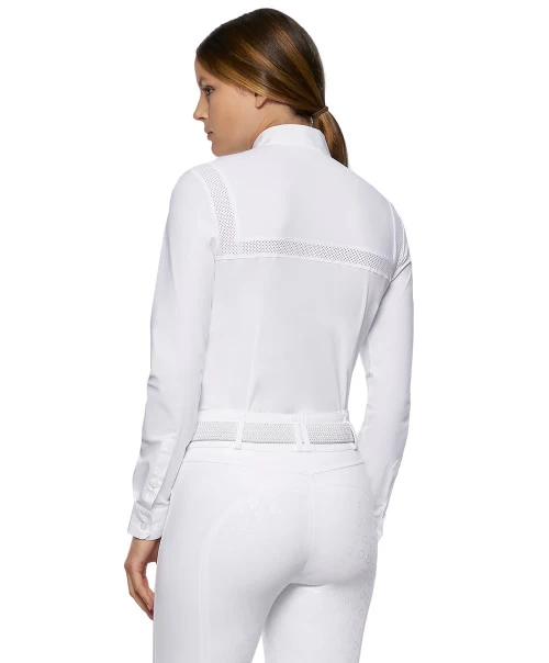 Cavalleria Toscana Jersey Shirt Perforated Insert Long Sleeve 3 Cavalleria Toscana Jersey Shirt Perforated Insert Long Sleeve