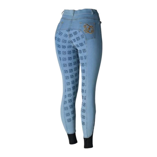 Horze Jessie Denim Full Grip Breeches 7 Horze Jessie Denim Full Grip Breeches - Image 5