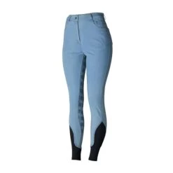 Horze Jessie Denim Full Grip Breeches 9 Horze Jessie Denim Full Grip Breeches -Ariat Store jessie denim FS hi waist light blue front CP3680 LB equinavia 20460.1639691813