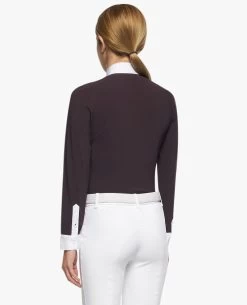 Girls Cavalleria Toscana Pleated Competition Shirt -Ariat Store kid pleated compet ls dkpurp back CAA032 JE022 0001 cavalleria toscana 87552.1670705217