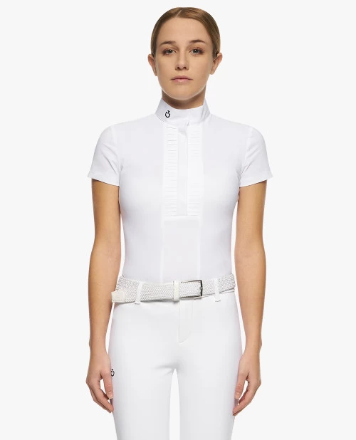 Girls Cavalleria Toscana Pleated Competition Shirt Short Sleeve 5 Girls Cavalleria Toscana Pleated Competition Shirt Short Sleeve - Image 3