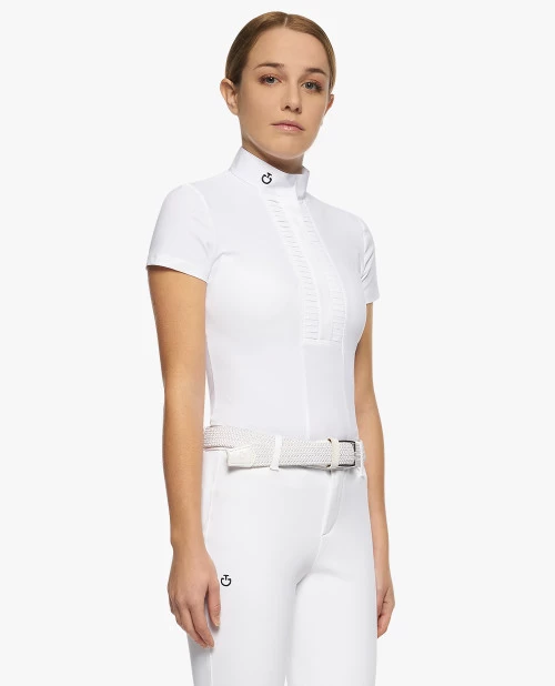 Girls Cavalleria Toscana Pleated Competition Shirt Short Sleeve 3 Girls Cavalleria Toscana Pleated Competition Shirt Short Sleeve