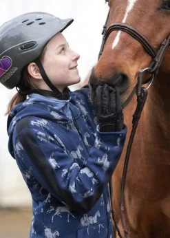 Kids Kerrits Horse Sense Fleece Hoodie -Ariat Store kids horse sense hoodie adm.hors rider 60277 PRINT kerrits 44073.1663437873