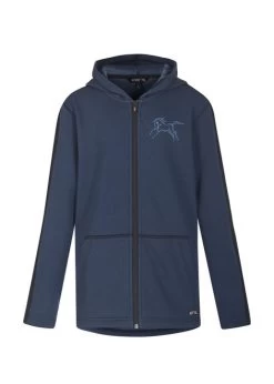 Kids Kerrits Horse Sense Fleece Hoodie -Ariat Store kids horse sense hoodie admiral front 60277 solid kerrits 63671.1663437897