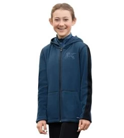 Kids Kerrits Horse Sense Fleece Hoodie -Ariat Store kids horse sense hoodie admiral rider 60277 solid kerrits 24705.1663453972