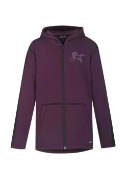 Kids Kerrits Horse Sense Fleece Hoodie -Ariat Store kids horse sense hoodie raisin front 60277 solid kerrits 11152.1663437888