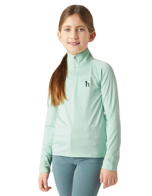 Girls Horze Lola Half Zip Tech Shirt 4 Girls Horze Lola Half Zip Tech Shirt - Image 2
