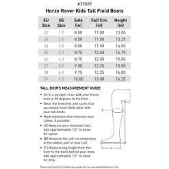 Kids Horze Rover Tall Boot 20 Kids Horze Rover Tall Boot -Ariat Store kids rover boot size chart horze 41157.1669683467
