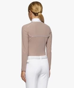 Cavalleria Toscana Girls Team Daytona Polo Long Sleeve -Ariat Store kids team daytona polo ls blush back POA082 JE022 1A00 cavalleria toscana 11891.1661569411