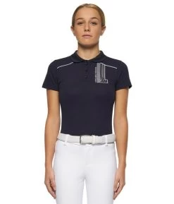 Kids Cavalleria Toscana Team Raceway Polo -Ariat Store kids team raceway polo navy front POA081 CT 44480.1660262544