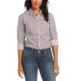 Ariat Kirby Stretch Shirt 26 Ariat Kirby Stretch Shirt -Ariat Store kirby stretch white multi geo front 10035526 ariat 04007.1635806127