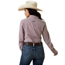 Ariat Kirby Stretch Shirt 24 Ariat Kirby Stretch Shirt -Ariat Store kirby stripe ls pomegran back 10043473 ariat 66236.1676488624