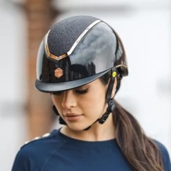 Charles Owen Kylo EQx Helmet Sparkly -Ariat Store kylo eqx sparkly standard black front rider CO 20690.1687295637