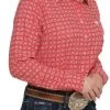 Cinch Ladies ArenaFlex Shirt Long Sleeve 2 Cinch Ladies ArenaFlex Shirt Long Sleeve -Ariat Store lds arena flex print ls red MSW9163008 miller 85094.1658960934