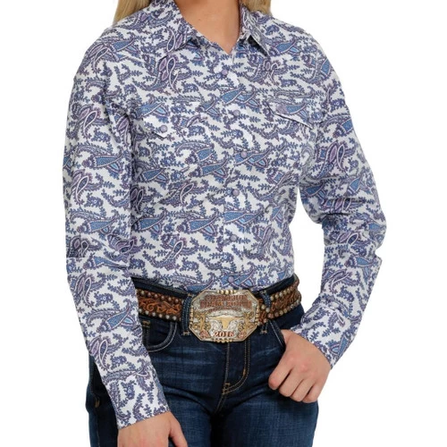 Cinch Ladies Print Snap Shirt 7 Cinch Ladies Print Snap Shirt - Image 5