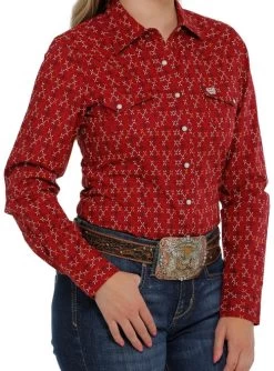 Cinch Ladies Print Snap Shirt 16 Cinch Ladies Print Snap Shirt -Ariat Store lds cinch print shirt ls red side MSW9201036 cinch 24436.1677543980