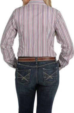 Cinch Ladies Tencel Print Shirt -Ariat Store lds stripe ls multi back MSW9164180 cinch 71195.1652987306