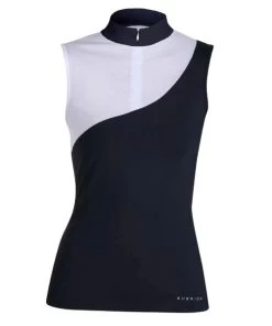 Aubrion Luton Show Shirt Sleeveless -Ariat Store luton show shirt white navy front edit 9033 aubrion 06350.1683587803