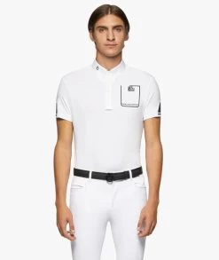 Men's Cavalleria Toscana Team Daytona Polo -Ariat Store men team daytona polo ss white front POU296 PA060 001 cavalleria toscana 51464.1661553975