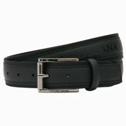 Cavalleria Toscana Men's Laser Cut Leather Belt