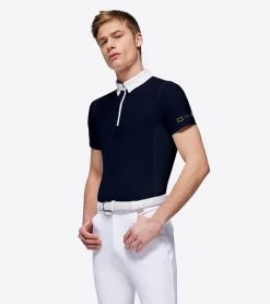 Men's RG Zip Competition Polo Short Sleeve 11 Men's RG Zip Competition Polo Short Sleeve -Ariat Store mens competition zip polo ss navy side POM005 JS001 7901 cavalleria toscana 02601.1670292355