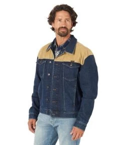 Men's Wrangler Corduroy Yoke Denim Jacket 10 Men's Wrangler Corduroy Yoke Denim Jacket -Ariat Store mens cord denim jacket tiger eye front 112318259 wrangler 16262.1661915942