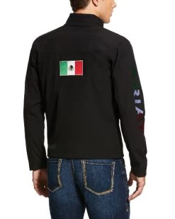 Men's Ariat Team Softshell Mexico Jacket -Ariat Store mens team mexico jacket black back 10031424 ariat 08311.1645224947