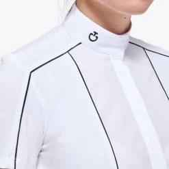 Cavalleria Toscana Outline Piping Shirt Short Sleeve -Ariat Store outline piping compet ss white side detail CAD209 JE022 0001 cavalleria toscana 49687.1649541779