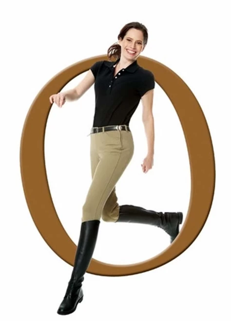 Ovation Euroweave Side Zip Breeches For Girls 4 Ovation Euroweave Side Zip Breeches For Girls - Image 2